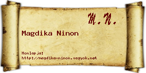 Magdika Ninon névjegykártya